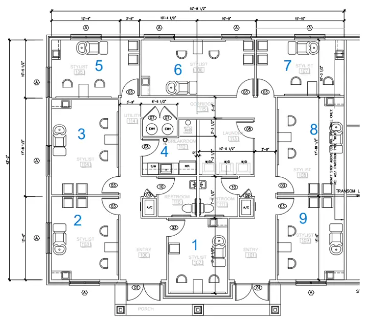 Salon Floor Plan Map